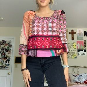 patterned blouse
